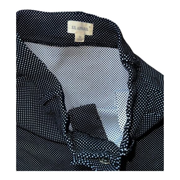 SJL Apparel women’s medium black mini skirt with white polka dots 28” - Picture 5 of 9